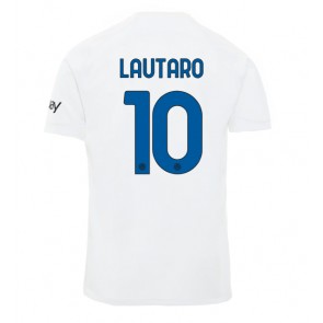 Lacne Muži Futbalové dres Inter Milan Lautaro Martinez #10 2023-24 Krátky Rukáv - Preč